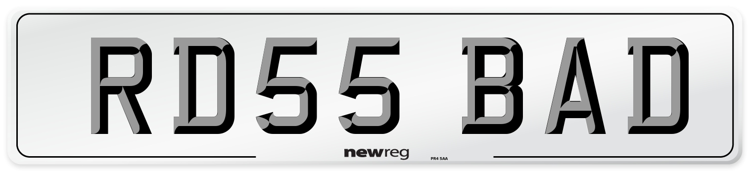 RD55 BAD Number Plate from New Reg